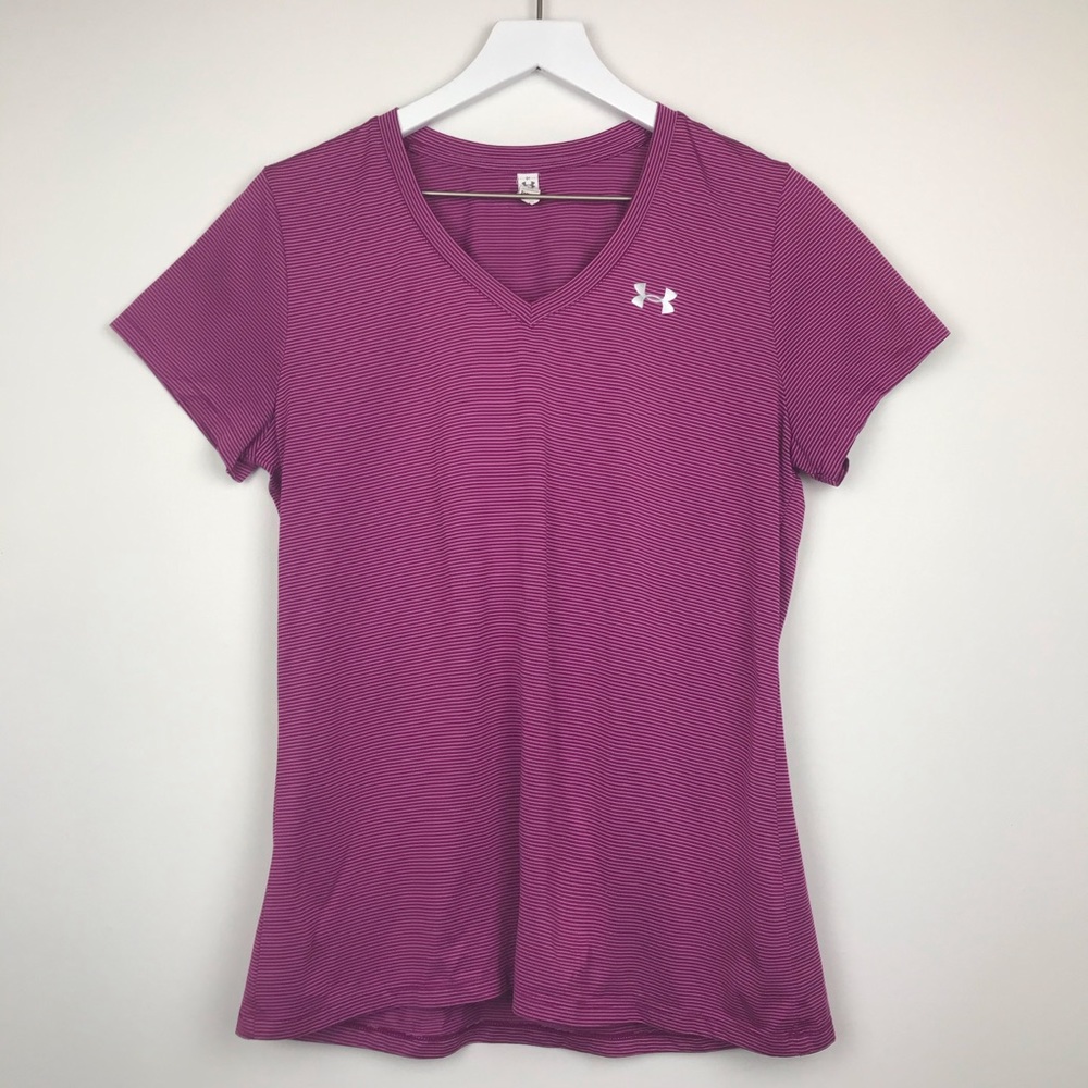 Under Armour Purple Heat Gear Athletic Shirt